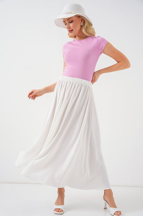 Maxi Rok met Elastische Taille - Image 5