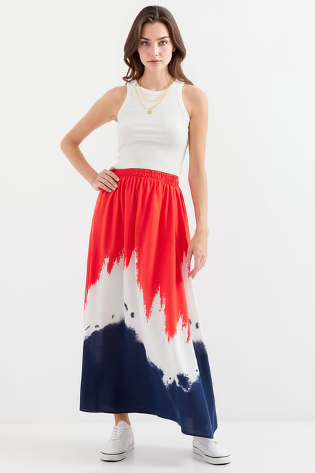 Gradient Maxi Rok met Elastische Taille - Image 1