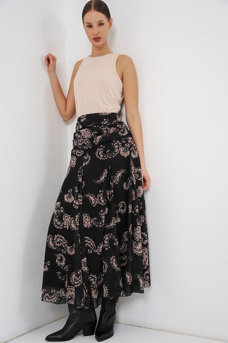 Hoge Taille Paisley Maxi Rok - Image 5