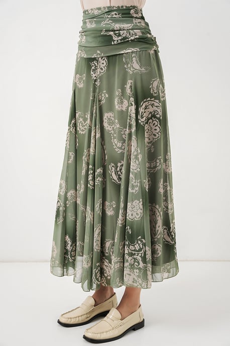 Hoge Taille Paisley Maxi Rok - Image 4