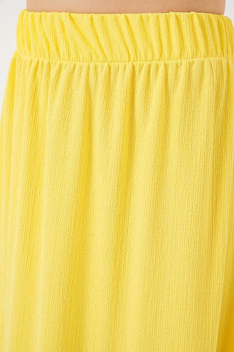 Gestructureerde Maxi Breirok met Elastische Taille - Image 6