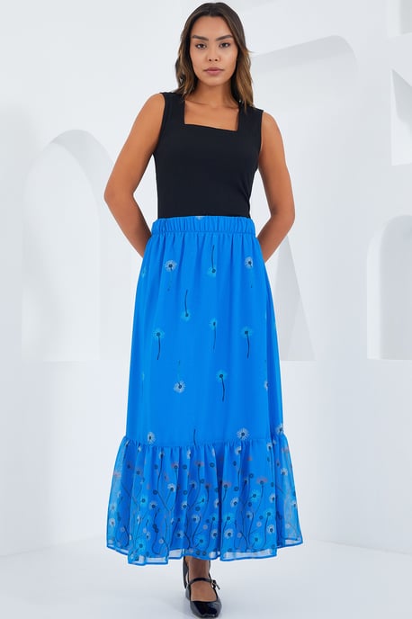 Geprinte Maxi Rok met Bloemenmotief - Image 1