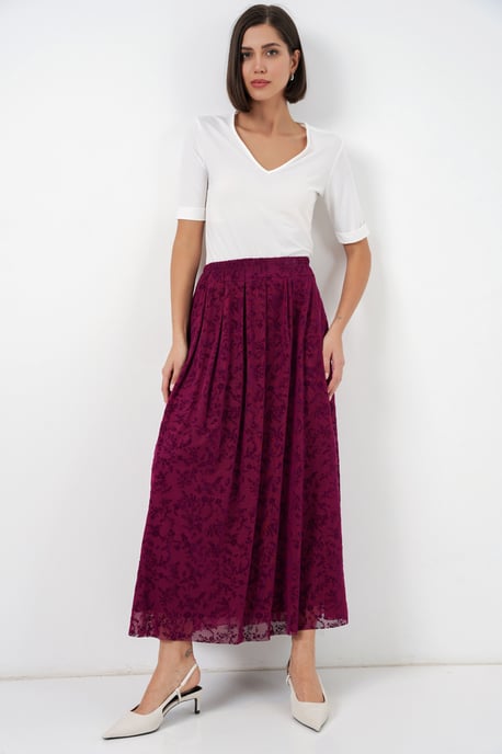Hoge Taille Bloemige Maxi Rok - Image 1