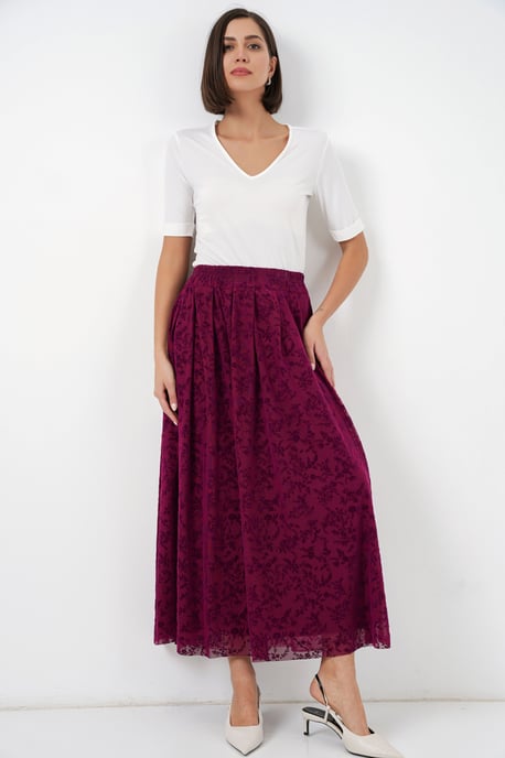 Hoge Taille Bloemige Maxi Rok - Image 3