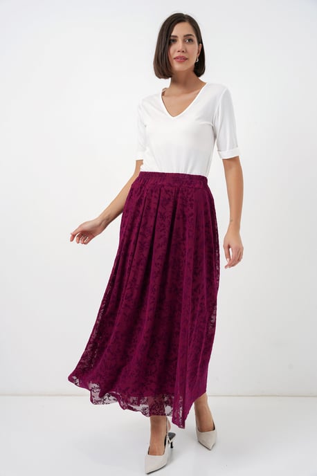 Hoge Taille Bloemige Maxi Rok - Image 5