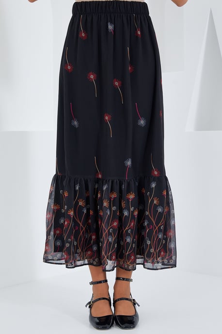 Geprinte Maxi Rok met Bloemenmotief - Image 5