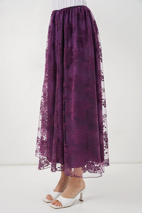Bloemen Hoge Taille Maxi Rok - Image 4