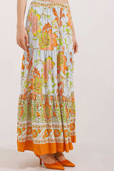 Maxi Geprinte Relaxed Fit Rok - Image 2