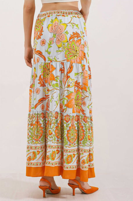 Maxi Geprinte Relaxed Fit Rok - Image 3