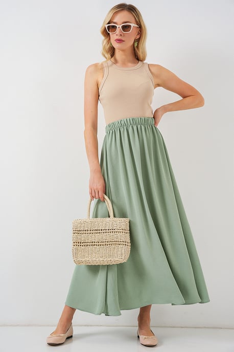 Maxi Rok met Elastische Taille - Image 1