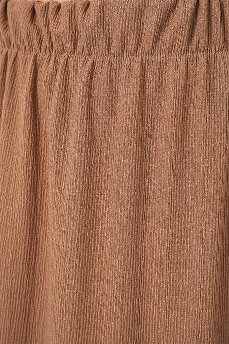 Gestructureerde Maxi Breirok met Elastische Taille - Image 6