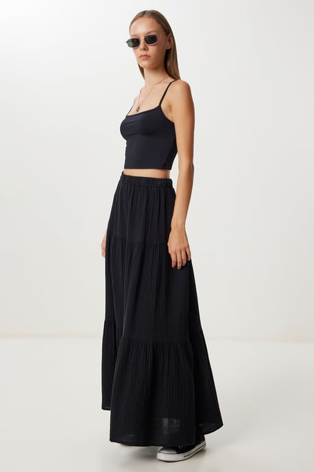 Hoge Taille A-Lijn Maxi Rok - Image 2