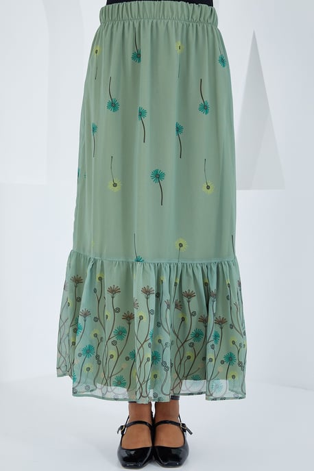 Geprinte Maxi Rok met Bloemenmotief - Image 3