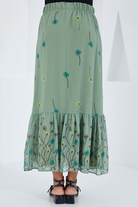 Geprinte Maxi Rok met Bloemenmotief - Image 5