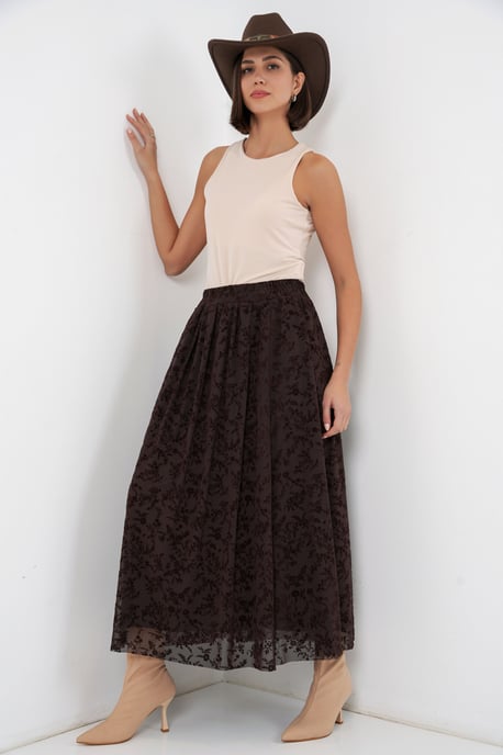 Hoge Taille Bloemige Maxi Rok - Image 4