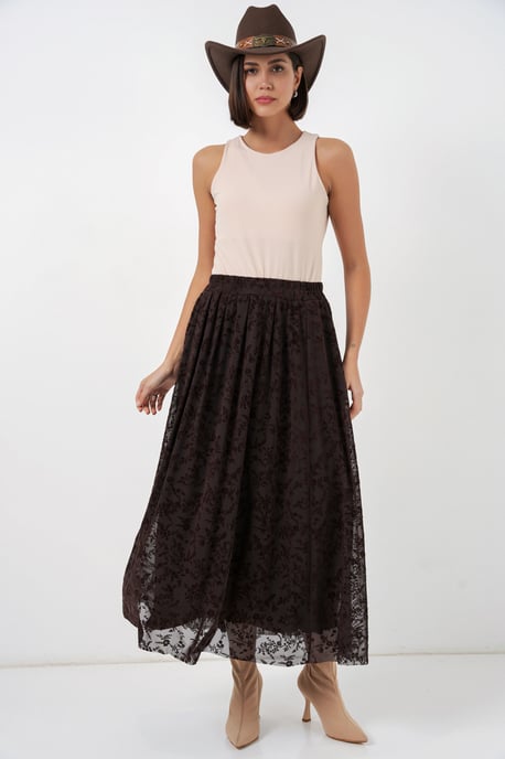 Hoge Taille Bloemige Maxi Rok - Image 6
