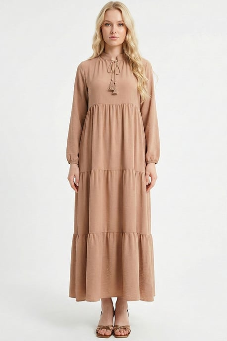 Maxi-jurk met strikdetail - Image 1