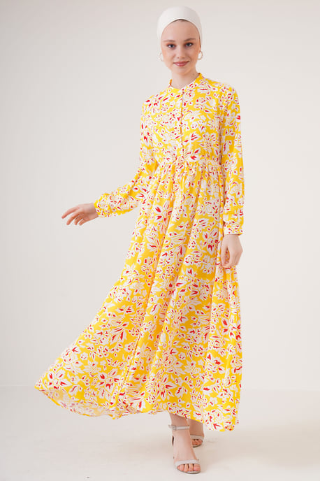 Maxi-Jurk met Patroon en Knoopsluiting - Image 2