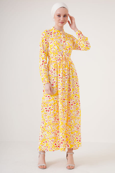 Maxi-Jurk met Patroon en Knoopsluiting - Image 3