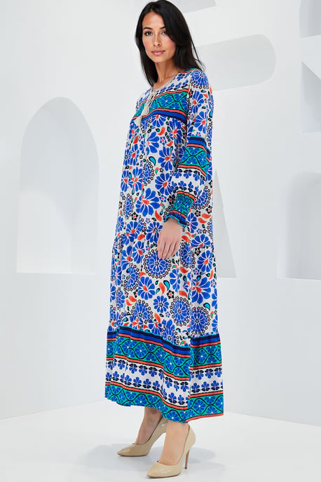 Patroon Maxi-jurk met Strikdetail - Image 3