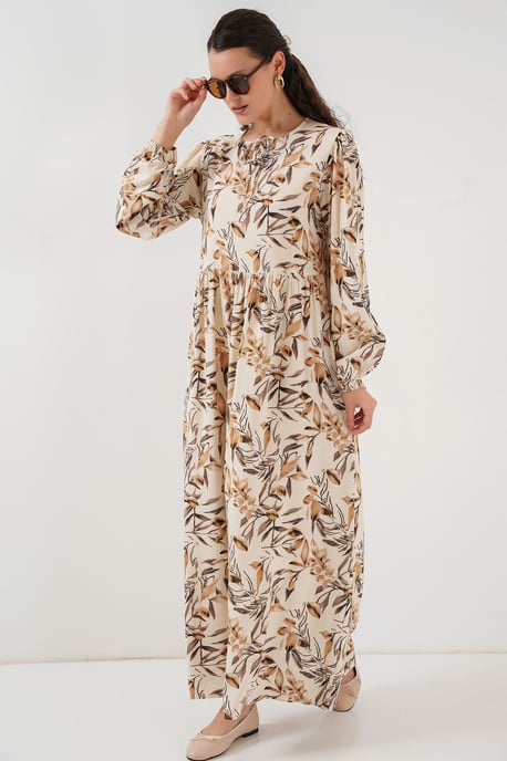 Patronen Maxi Jurk met Strikdetail - Image 2