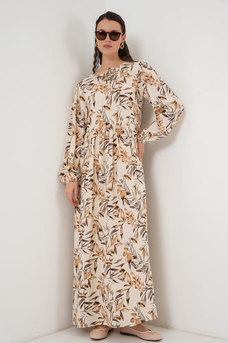 Patronen Maxi Jurk met Strikdetail - Image 3