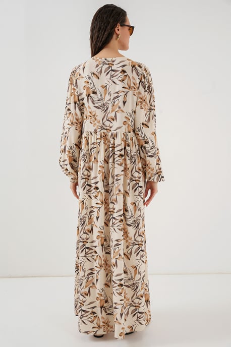 Patronen Maxi Jurk met Strikdetail - Image 6