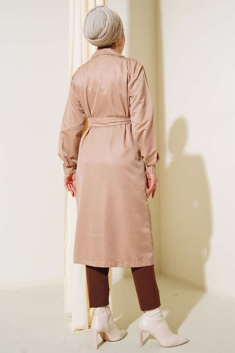 Dubbelbreasted Lange Trenchcoat - Image 4