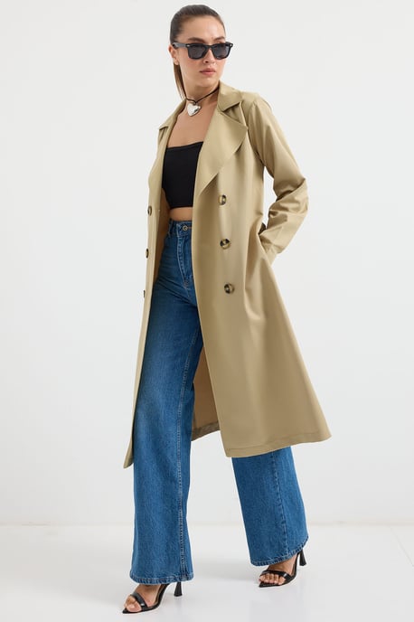 Dubbelbreasted Lange Trenchcoat - Image 4