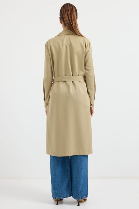 Dubbelbreasted Lange Trenchcoat - Image 6