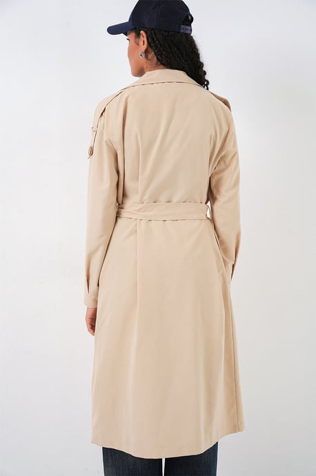 Lang Dubbel Borst Trenchcoat - Image 5