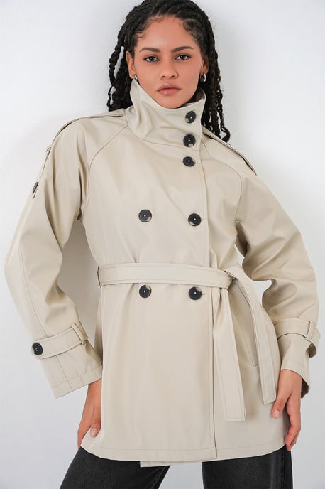 Reguliere Pasvorm Trenchcoat met Jassenkraag - Image 1