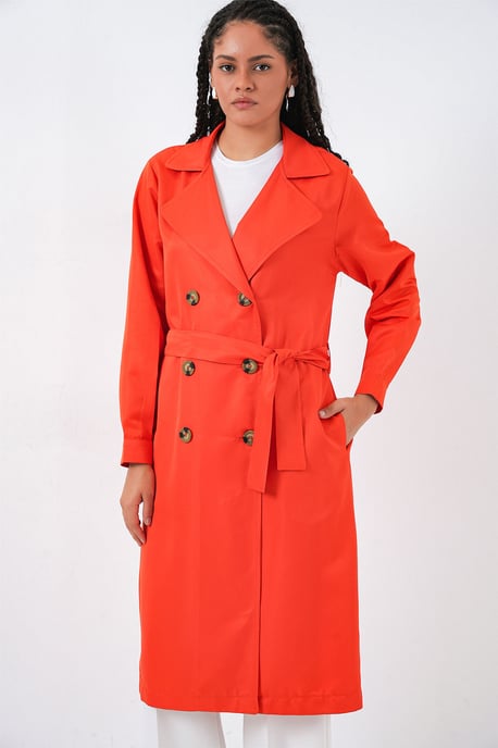 Dubbelzijdige Lange Trenchcoat - Image 1