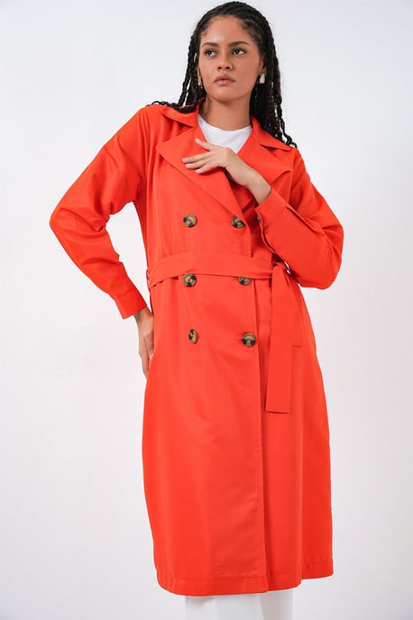 Dubbelzijdige Lange Trenchcoat - Image 3