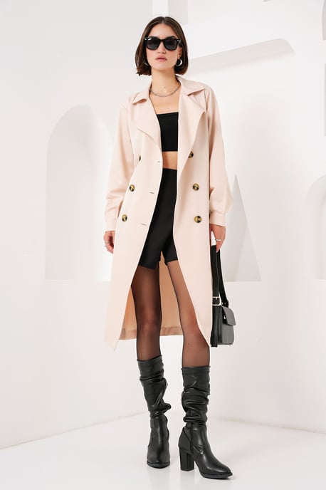 Dubbelzijdige Lange Trenchcoat - Image 2