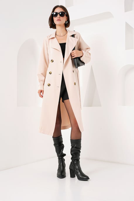 Dubbelzijdige Lange Trenchcoat - Image 4