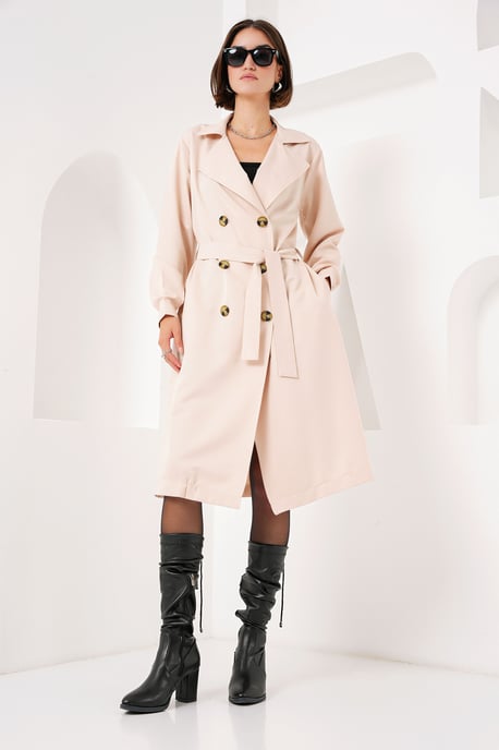 Dubbelzijdige Lange Trenchcoat - Image 5