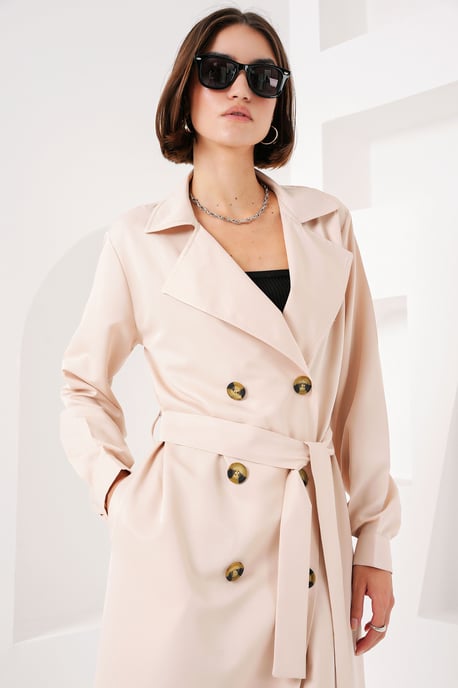 Dubbelzijdige Lange Trenchcoat - Image 6