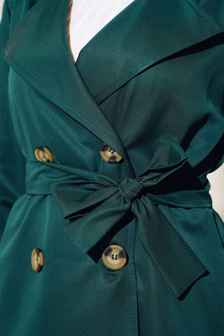 Dubbelbreasted Lange Trenchcoat - Image 3