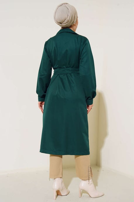 Dubbelbreasted Lange Trenchcoat - Image 4