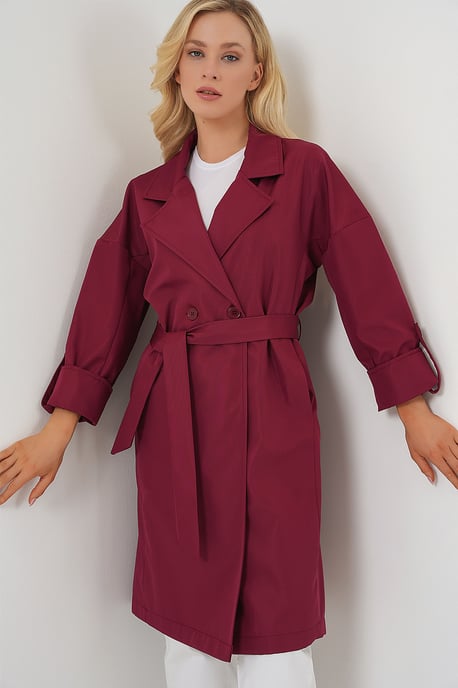Gepolsterd Dubbelzijdig Trenchcoat - Image 4