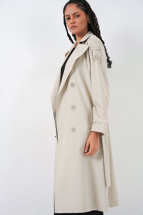 Lange Dubbelzijdige Trenchcoat - Image 4