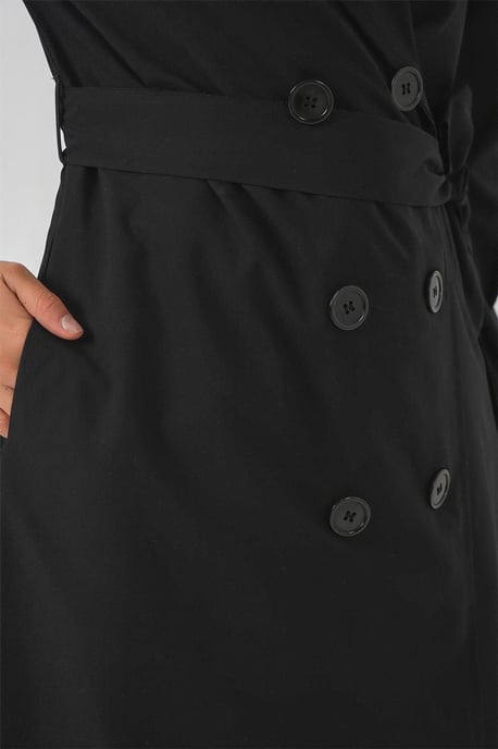 Lange Dubbel Breasted Trenchcoat - Image 4