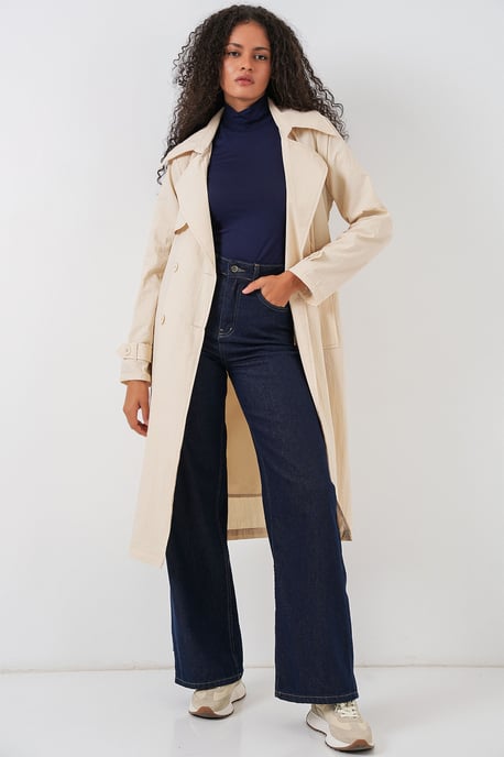 Dubbelzijdige Lange Trenchcoat met Zakjes - Image 4