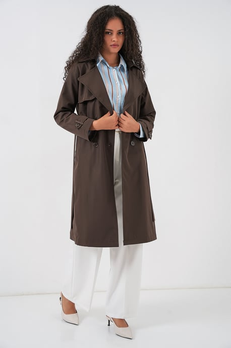 Dubbelzijdige Lange Trenchcoat - Image 2