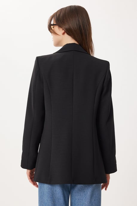 Gevoerde Gabardine Jas met Knopsluiting - Image 4