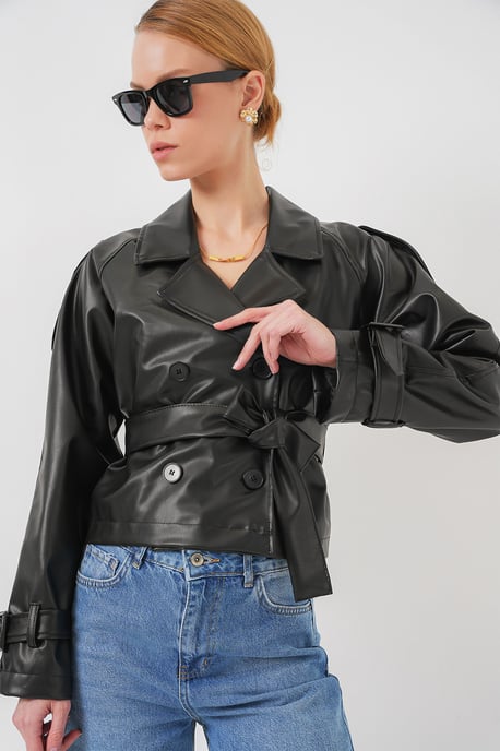 Nepleren Oversized Bomberjack met Patchdetails - Image 3