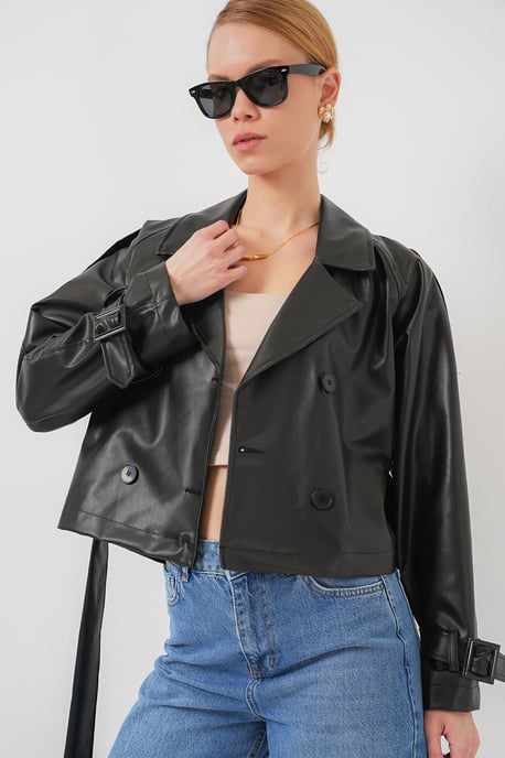 Nepleren Oversized Bomberjack met Patchdetails - Image 4