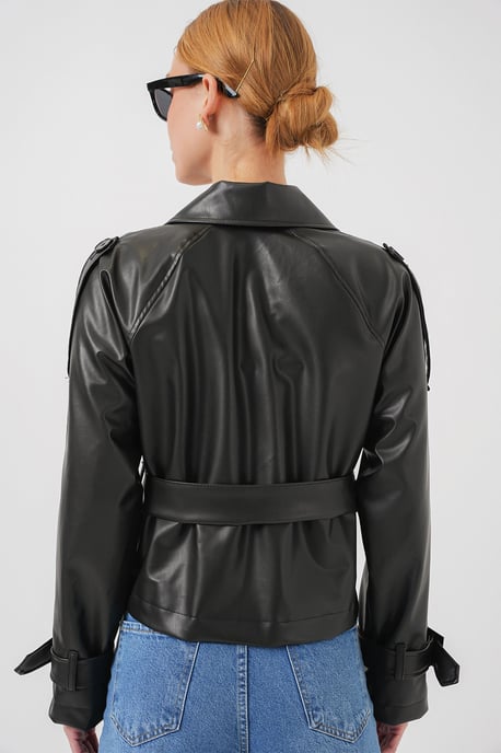 Nepleren Oversized Bomberjack met Patchdetails - Image 6