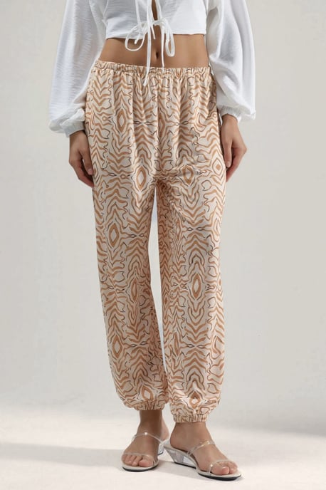 Zebra Print Lage Taille Joggingbroek - Image 1
